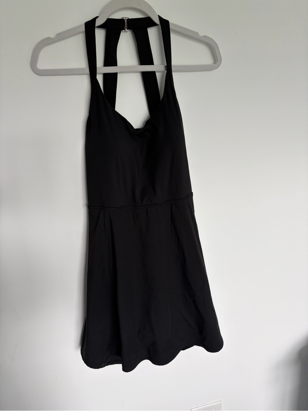 Athletic Black Halter Dress with Shorts